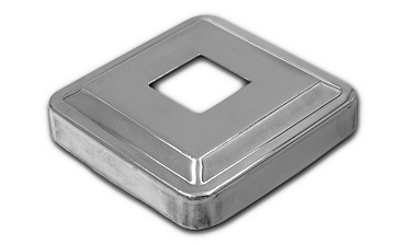 Низ стойки под трубу 20х20 мм, 66х66, высота 16 мм, полированный (AISI 304) k397 купить в Новосибирске Низ стойки под трубу 20х20 мм, 66х66, высота 16 мм, полированный (AISI 304) k397 купить в Новосибирске