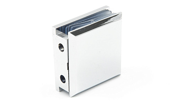 Коннектор для душевой  стена-стекло 45х45 мм, 90°, с двумя отверстиями, цинк, полированный t731 PZn купить в Новосибирске Коннектор для душевой  стена-стекло 45х45 мм, 90°, с двумя отверстиями, цинк, полированный t731 PZn купить в Новосибирске