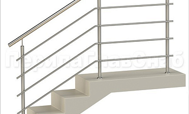 Четыре ригеля на сварке, круглый поручень и круглые стойки для крыльца купить в Новосибирске