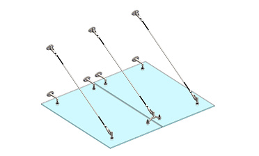 Комплект фурнитуры для козырька 1500х1800 (на вантах/тягах) k671-15-18 купить в Новосибирске