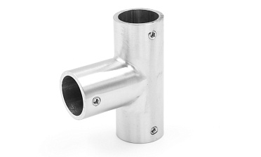 Соединитель-тройник для трубы 19 мм, нержавеющая сталь AISI 304, шлифованная t902 SSS купить в Новосибирске Соединитель-тройник для трубы 19 мм, нержавеющая сталь AISI 304, шлифованная t902 SSS купить в Новосибирске