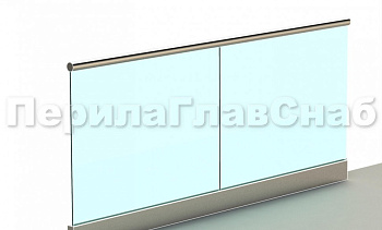 Ограждение с поручнем с пазом в зажимном профиле в Новосибирске. Готовые проекты ПерилаГлавСнаб