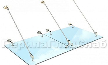 Комплект фурнитуры для козырька 1800х1800 (на вантах/тягах) k671-18-18 купить в Новосибирске