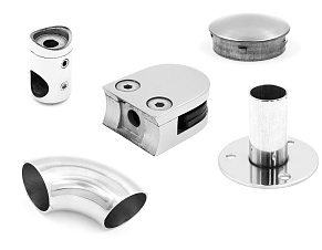 Комплектующие для лестниц, перил и ограждений AISI 316 купить в Новосибирске