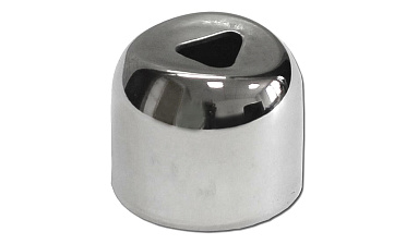Наконечник штампованный (СПС) прямой 90° на трубу Ø25 мм, для поручня Ø38.1 мм, полированный, нержавеющий, AISI 201, k071-3 купить в Новосибирске