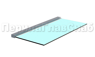 Козырек на алюминиевом профиле ,вынос до 950мм, k671-100 купить в Новосибирске