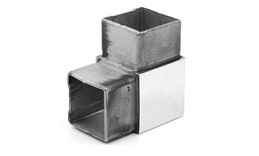 Поворот поручня 40х40 мм, нержавеющая сталь AISI 304, полированная k365 купить в Новосибирске