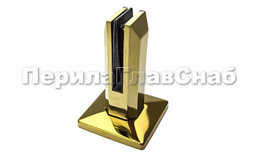 Стеклодержатель литой напольный, плоский 50х50х160 мм, полированный, под золото (AISI 304) Фk275-88 купить в Новосибирске Стеклодержатель литой напольный, плоский 50х50х160 мм, полированный, под золото (AISI 304) Фk275-88 купить в Новосибирске