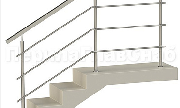 Три ригеля на сварке, квадратный поручень и круглые стойки купить в Новосибирске