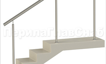 Нержавеющие ограждения без ригелей для крыльца купить в Новосибирске