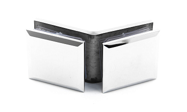 Коннектор для душевой кабины стекло-стекло 135° 45х45 мм латунь-хром t736 PC купить в Новосибирске