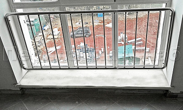 Ограждения из нержавейки экранного типа «Частокол» для окон купить в Новосибирске