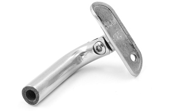 Держатель поручня выносной на стойку, с регул. ложементом под Ø38.1 мм, резьба внутр. М8, шлифованный, (aisi 304) k261-2 купить в Новосибирске Держатель поручня выносной на стойку, с регул. ложементом под Ø38.1 мм, резьба внутр. М8, шлифованный, (aisi 304) k261-2 купить в Новосибирске