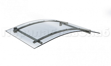 Навес гнутый из поликарбоната- вариант 2 купить в Новосибирске