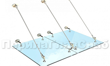 Комплект фурнитуры для козырька 1200х1800 (на вантах/тягах) k671-12-18 купить в Новосибирске