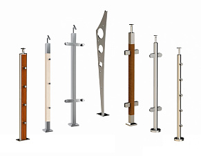 Стойки ограждений из нержавеющей стали, балясины купить в Новосибирске