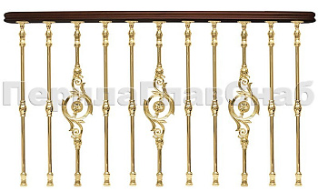 Латунные перила для лестниц серии – Деметра L05 в Новосибирске. Готовые проекты ПерилаГлавСнаб