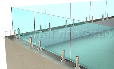 Ограждение для кровли на несущем стекле и министойках купить в Новосибирске