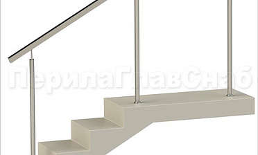 Нержавеющие ограждения без ригелей с квадратным поручнем купить в Новосибирске