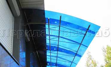 Козырек на каркасе из поликарбоната купить в Новосибирске