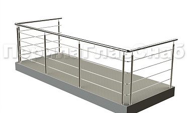 Балконные ограждения с ригельным заполнением купить в Новосибирске