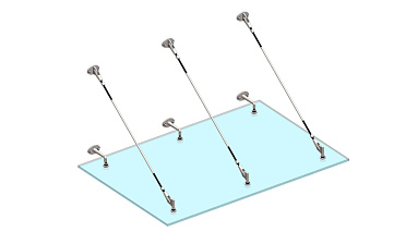 Комплект фурнитуры для козырька 1200х1800 (на вантах/тягах) k671-12-18м купить в Новосибирске