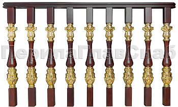 Латунные перила для лестниц серии – Гранд Опера L03 в Новосибирске. Готовые проекты ПерилаГлавСнаб