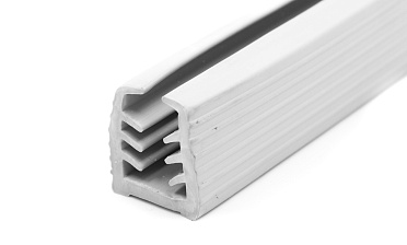 Уплотнитель в поручень с пазом 27х30 для стекла 10 мм, EPDM (палки 3 м) СЕРЫЙ Фk305-G купить в Новосибирске Уплотнитель в поручень с пазом 27х30 для стекла 10 мм, EPDM (палки 3 м) СЕРЫЙ Фk305-G купить в Новосибирске