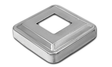 Низ стойки фигурный под трубу 25х25 мм, 66х66х0.4, высота 16 мм, полированный (AISI 304) k374 купить в Новосибирске Низ стойки фигурный под трубу 25х25 мм, 66х66х0.4, высота 16 мм, полированный (AISI 304) k374 купить в Новосибирске