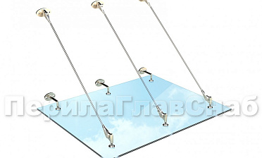 Комплект фурнитуры для козырька 1200х1500 (на вантах/тягах) k671-12-15 купить в Новосибирске