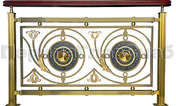 Латунные ограждения лестниц серия – Валгалла XL04 в Новосибирске. Готовые проекты ПерилаГлавСнаб