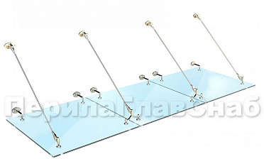 Комплект фурнитуры для козырька 1500х2800 (на вантах/тягах) k671-15-28 купить в Новосибирске