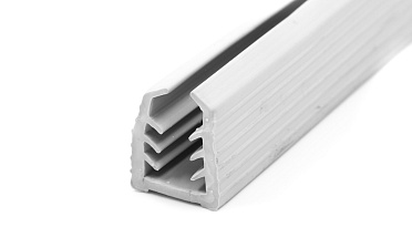 Уплотнитель в поручень с пазом 27х30 для стекла 12мм, EPDM СЕРЫЙ Фk306-G купить в Новосибирске Уплотнитель в поручень с пазом 27х30 для стекла 12мм, EPDM СЕРЫЙ Фk306-G купить в Новосибирске