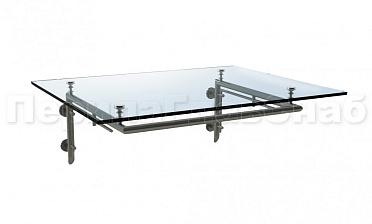 Стеклянный козырек на Г-образном каркасе - вариант 1 купить в Новосибирске