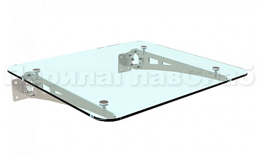 Стеклянный козырек на консоли из листа - вариант 2 купить в Новосибирске