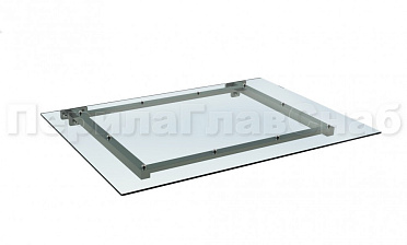 Козырек из поликарбоната на прямом каркасе купить в Новосибирске