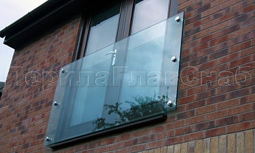 Ветрозащитное ограждение без стоек, на точечном креплении в торец купить в Новосибирске