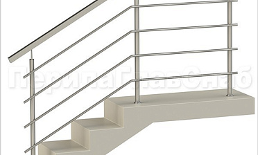 Четыре ригеля на сварке, квадратный поручень и круглые стойки купить в Новосибирске