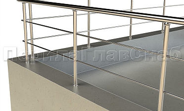 Ограждение на кровлю с ригельным заполнением купить в Новосибирске