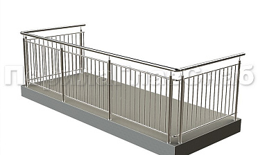 Балконные ограждения с вертикальным заполнением купить в Новосибирске