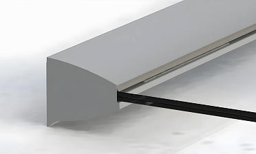 Профиль козырьковый алюминиевый анодированный k300-3  купить в Новосибирске