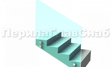 Ограждение без поручня на точечном креплении на лестнице купить в Новосибирске