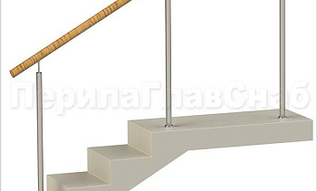 Нержавеющие ограждения без ригелей с пластиковым поручнем в Новосибирске. Готовые проекты ПерилаГлавСнаб