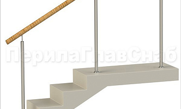 Нержавеющие ограждения без ригелей с пластиковым поручнем купить в Новосибирске