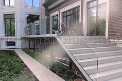 Стеклянные ограждения для улицы в Новосибирске. Готовые проекты ПерилаГлавСнаб - фото 8