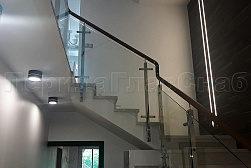 Стеклянные перила для колодезных лестниц в Новосибирске. Готовые проекты ПерилаГлавСнаб - фото 4