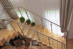 Стеклянные перила для колодезных лестниц в Новосибирске. Готовые проекты ПерилаГлавСнаб - фото 11