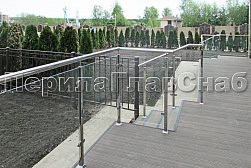 Стеклянные ограждения для улицы в Новосибирске. Готовые проекты ПерилаГлавСнаб - фото 14