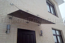 Стеклянные козырьки на вантах в Новосибирске. Готовые проекты ПерилаГлавСнаб - фото 27