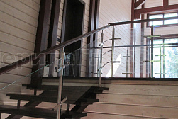 Перила и ограждения из нержавейки и дерева в Новосибирске. Готовые проекты ПерилаГлавСнаб - фото 10